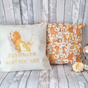 Double sided Disney lion king Simba Mufasa quote &quot; Never forget who you are  &quot; throw pillow cushion cover 45 cm  gift Disney home deco