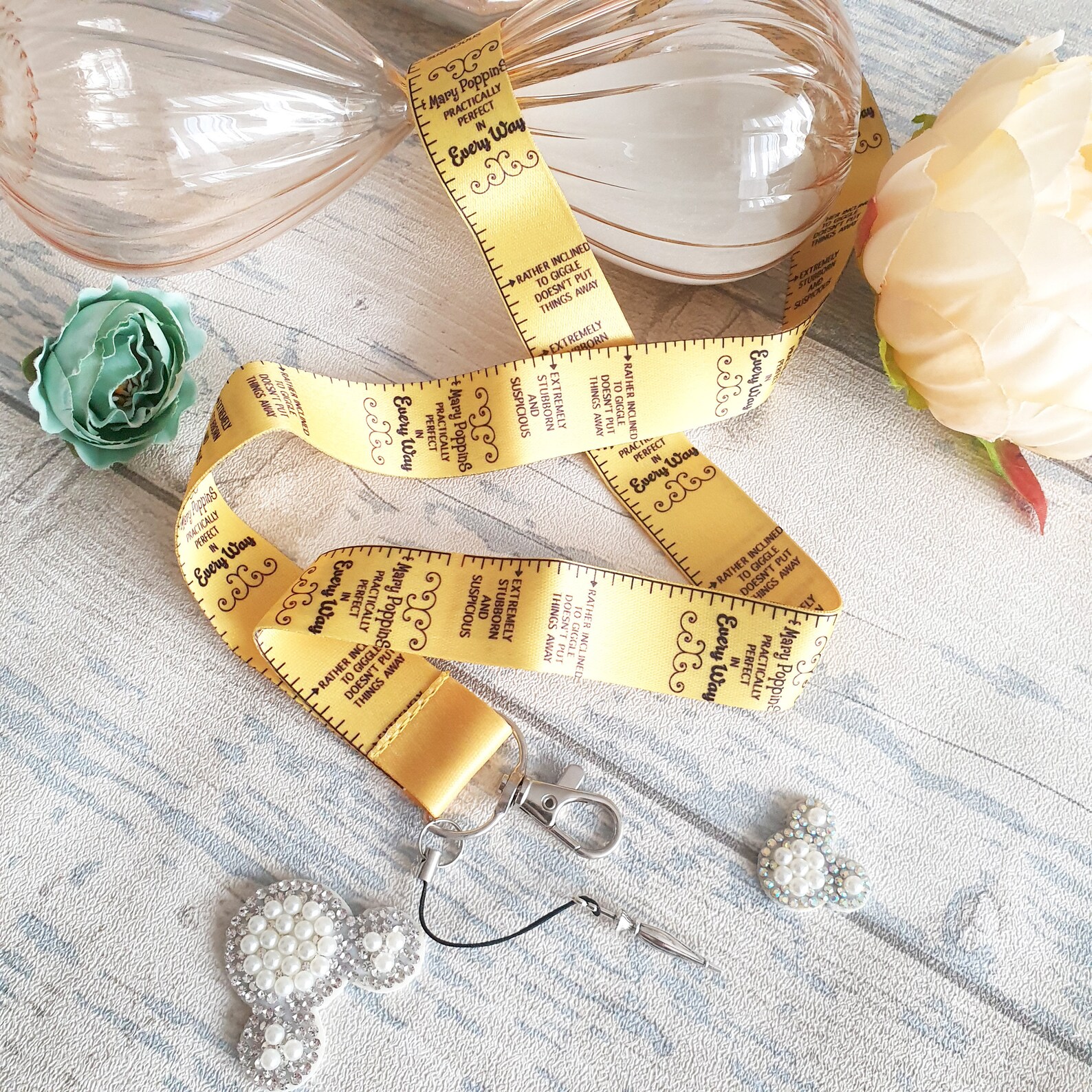 Mary Poppins Yellow Measuring Tape Practically Perfect Click Etsy UK