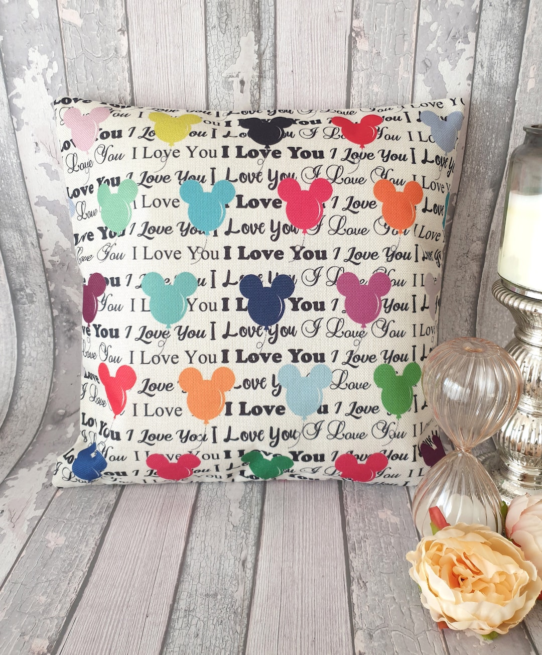 Mickey Mouse Ear Balloons I Love You Note Disney Inspired Etsy