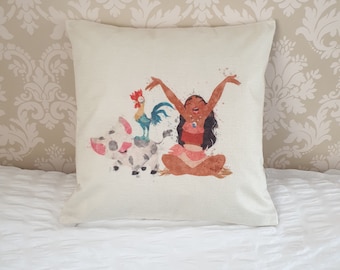 Moana Disney Pua Pig & hei he the Roster inspired cushion throw pillow cover 45 cm Disney home decoration gift