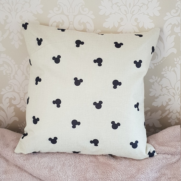 Mickey mouse ear heads dots Disney inspired cushion cover pillow kids room gift home deco