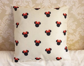 Minnie  mouse ear heads dots Disney inspired cushion cover throw pillow kids room gift home deco