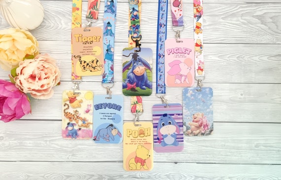 Winnie the Pooh Tigro Piglet Disney Lanyard / portachiavi / porta badge  cordino / Nome ID in plastica corrispondente Regalo cordino personaggio  Disney -  Italia