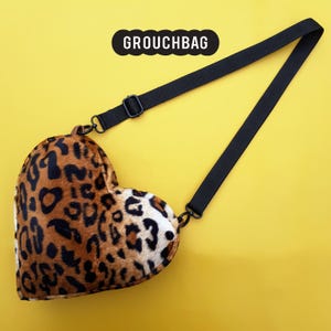 Leopard Print Heart Bag: Convertible Crossbody Backpack Purse