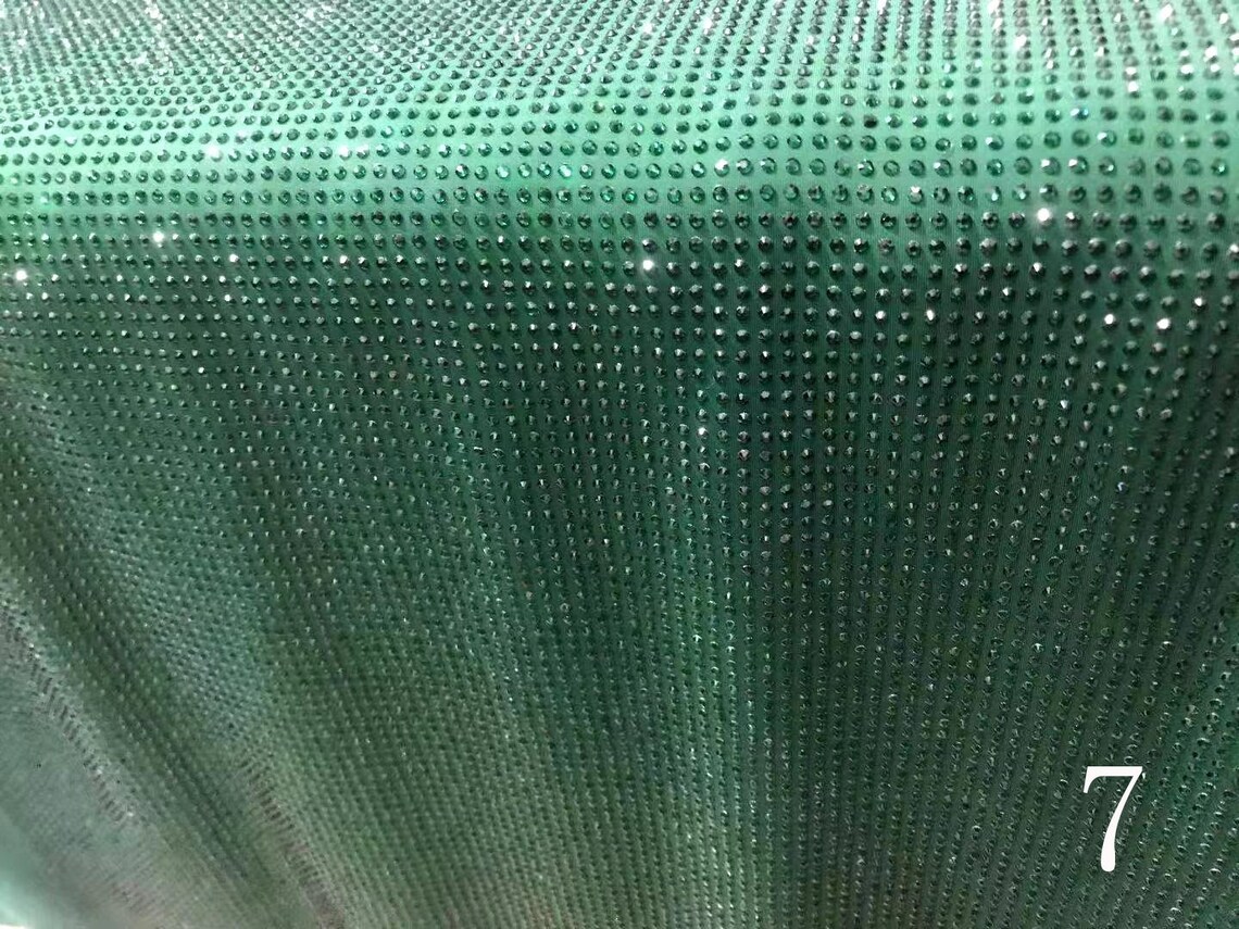 Luxury lace fabric Shinning rhinestone with strecth fabric Etsy