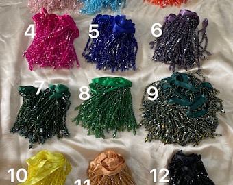 Handmade Rhinestone Fringe Trim, Haute Couture Bead Tassel, 10cm, Sold by Yard
