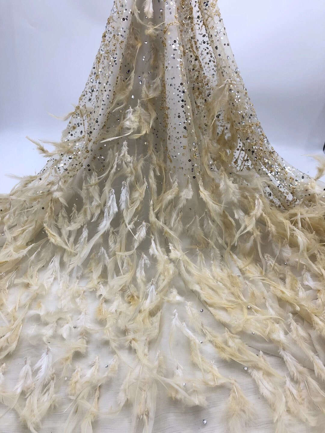 New Arrival Fashion Feather Lace Fabric Fashion Show Lace Etsy