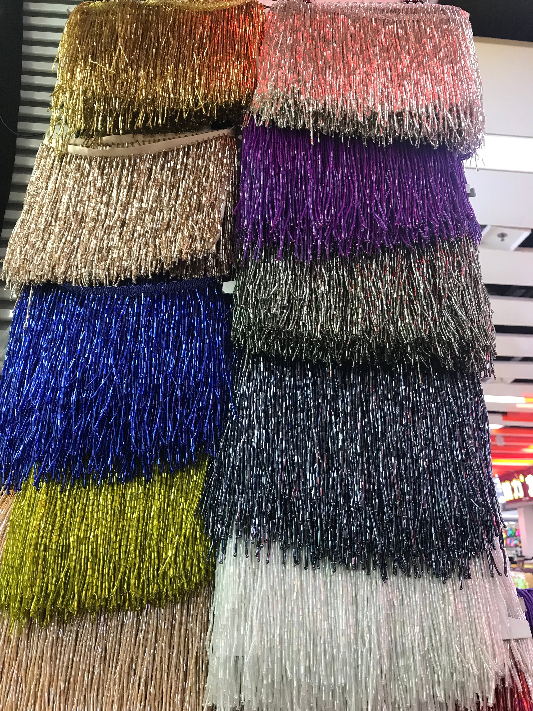 Gold Heavy Bead Fringe Trim for Haute Couture Handmade Bead Etsy UK