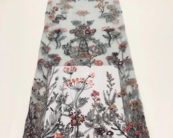 Blumenstickerei Pailletten-Spitze-Gewebe, Mode Kleid, Brautschleier