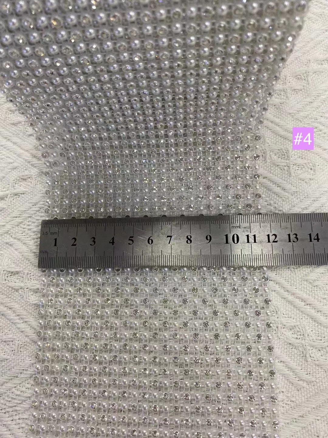 Rhinestone Crystal Mesh Fabric - Elastic Bling, 4.7