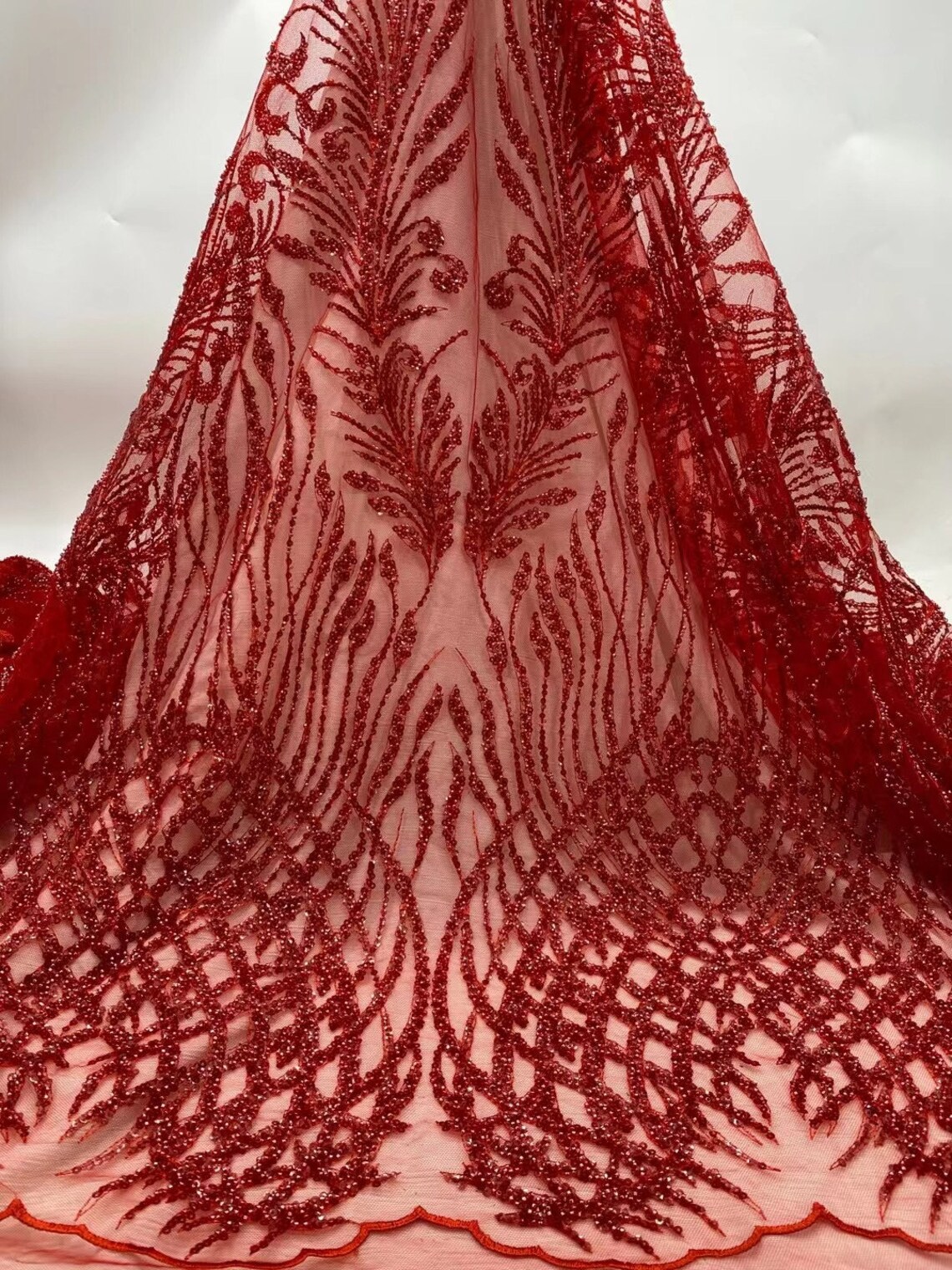 New Beaded embroidery lace fabric fashion sequins lace Etsy