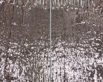 Sequin Lace Fabric, Floral Embroidery, Wedding Dress Fabric