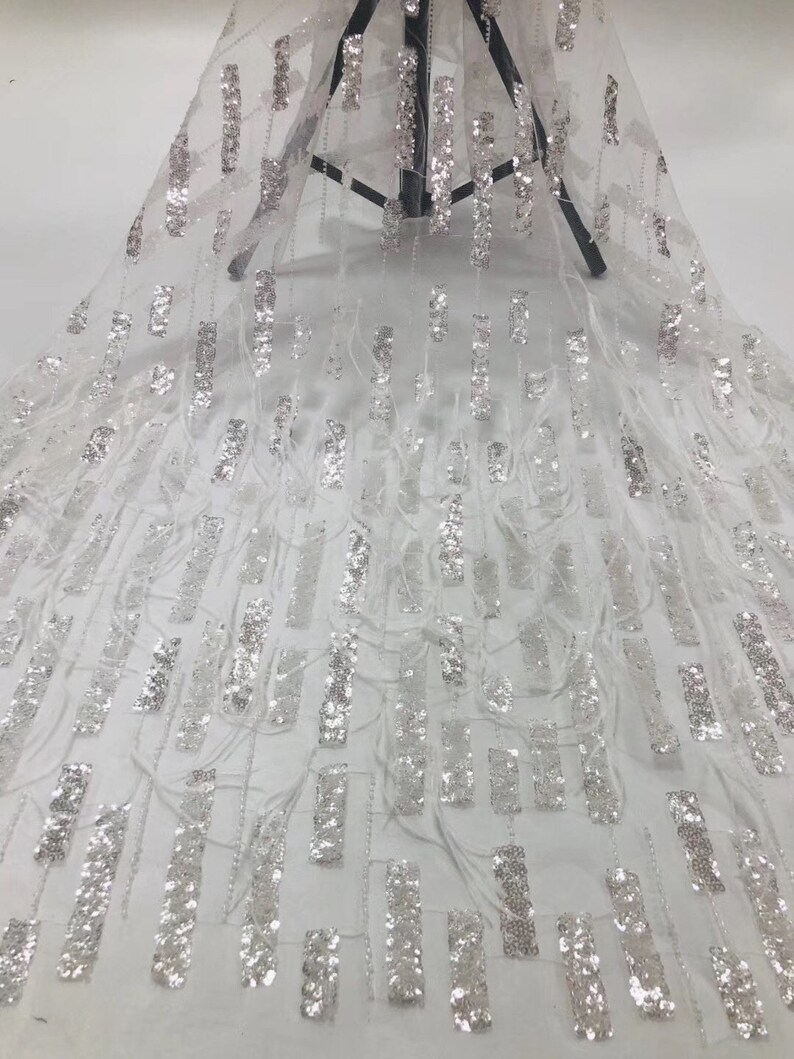 shinning dress fabric fashion show lace fabric with feathers Luxury fashion colorful sequins design red lace fabric