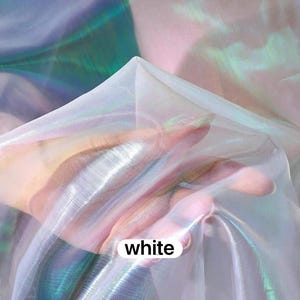 Laser organza fabric /fantasy color gradient designer mesh/ DIY wedding scene fabric