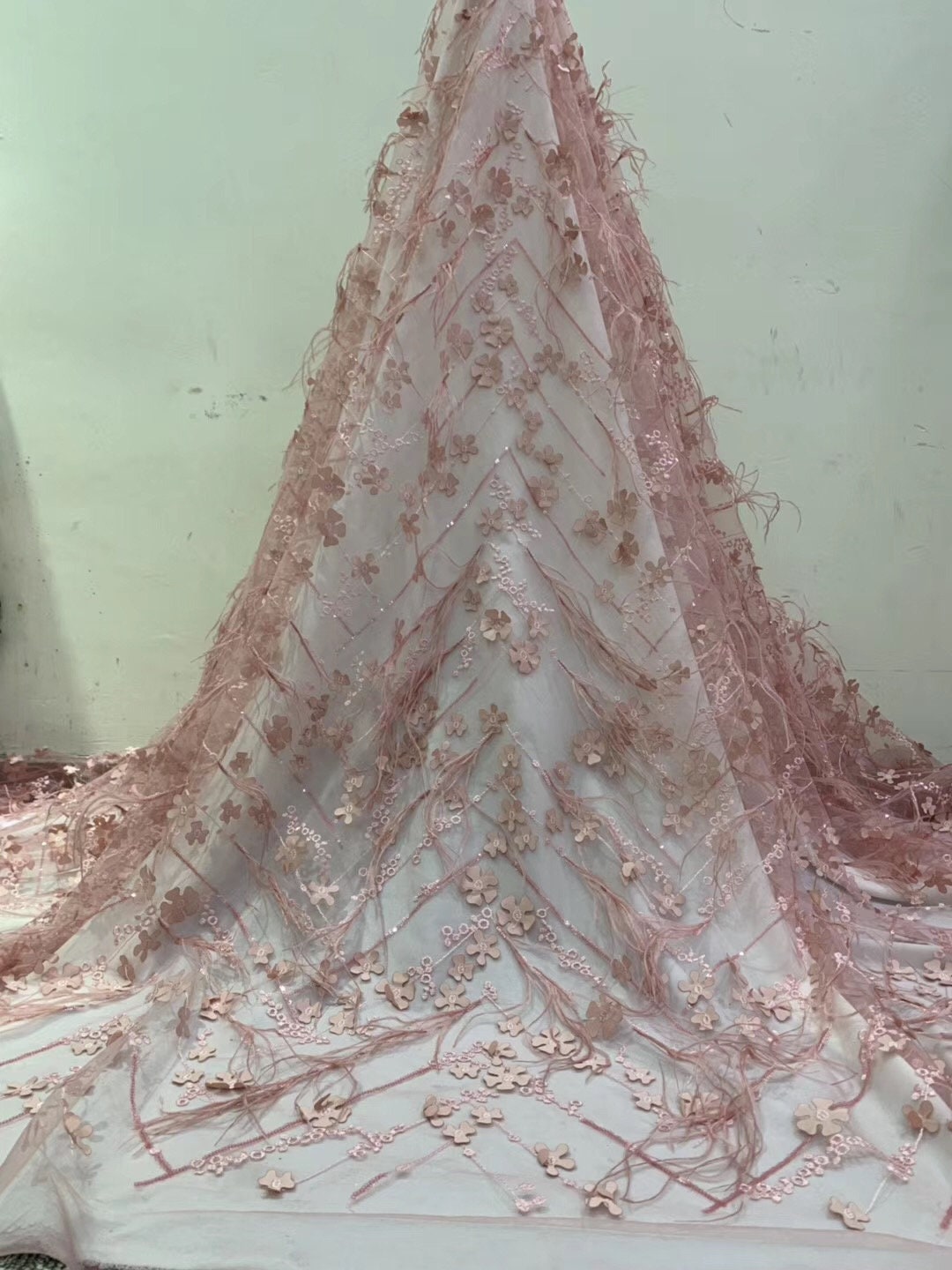 Luxury Fashion French Tulle Lace 3d Lace Fabric Wedding | Etsy
