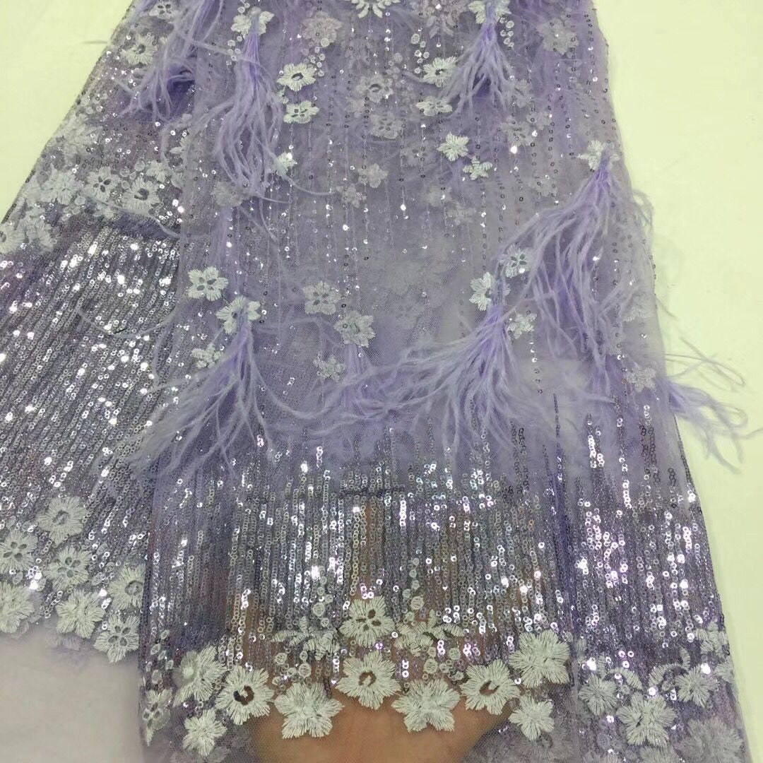 【pharfaite】LACE LIMITATION ETERNA-CHIC SS131030-EMB22 Ivory/Golden Lurex Embroidered Mesh Net Lace