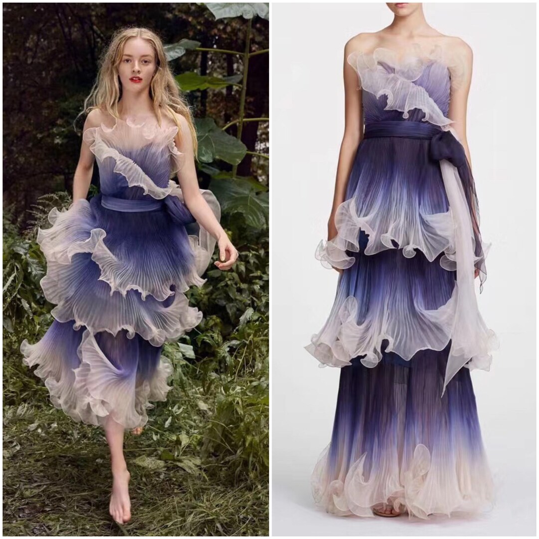 New Fashion Gradient Color Lace Fabric , Fashion Show Lace Fabric