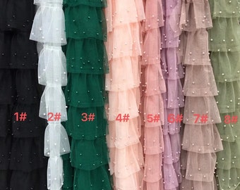 New fashion wedding lace fabric , Veil, Tulle ,Baby Dress, Girl Dress lace fabric with pearls