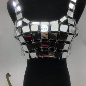 Shinning acrylic sequin suspender vest /Patchwork tank top/Shinning sequins applique/Chain sequin applique , 3D sequins sling for nightclub
