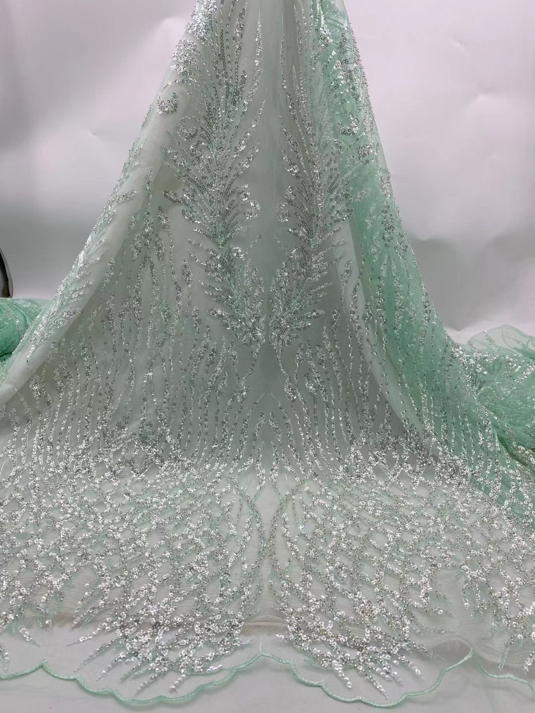 New Beaded embroidery lace fabric fashion sequins lace Etsy