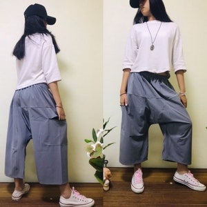 Soft Cotton Pants, with waist smock adjust waist size and 1 pocket, free size . (see detail).P53