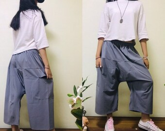 Soft Cotton Pants, with waist smock adjust waist size and 1 pocket, free size . (see detail).P53