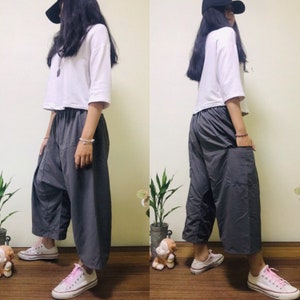Soft Cotton Pants, with waist smock adjust waist size and 1 pocket, free size . (see detail).P51
