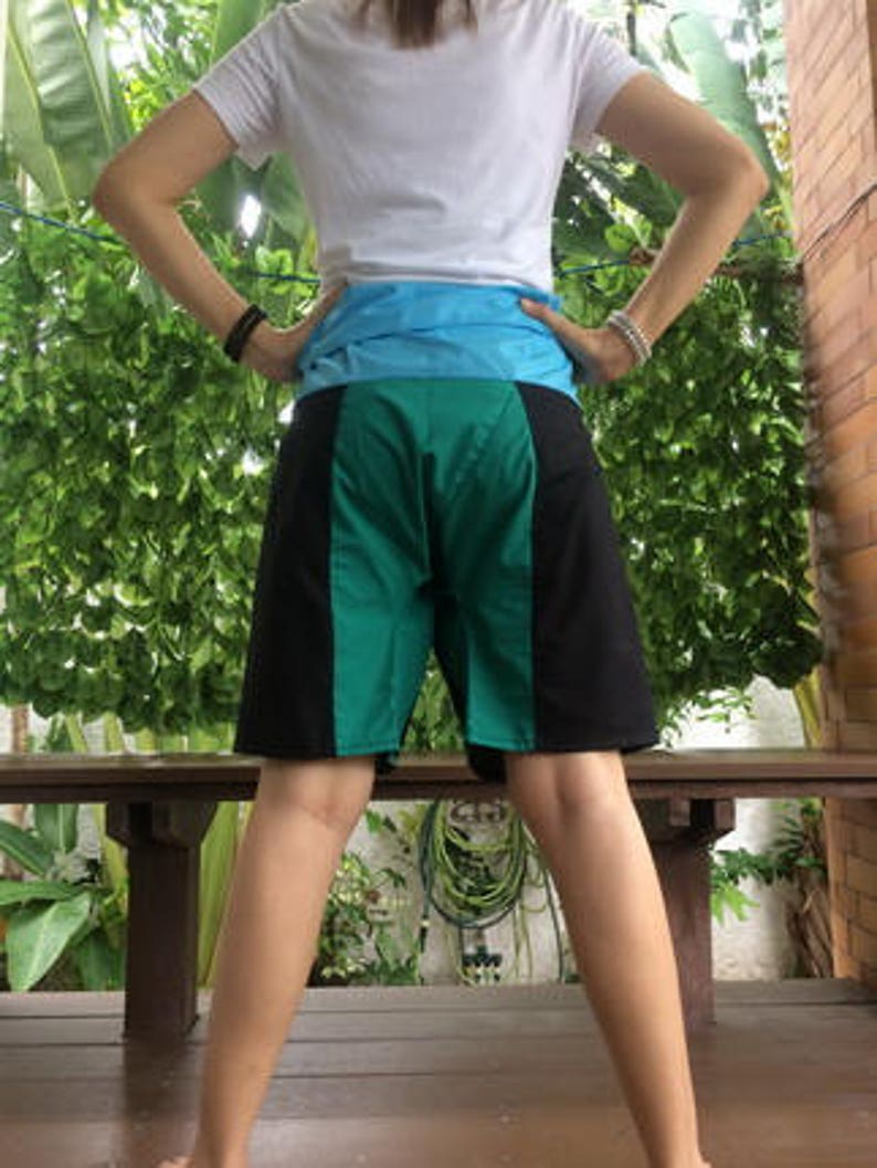 No.15 free size Discount 20/%--Short Patchwork pants see detail . Thai fisherman pants with 1 pocket