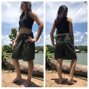 Short Soft Cotton pants, Thai fisherman pants with 1 pocket, free size (see detail).SF106