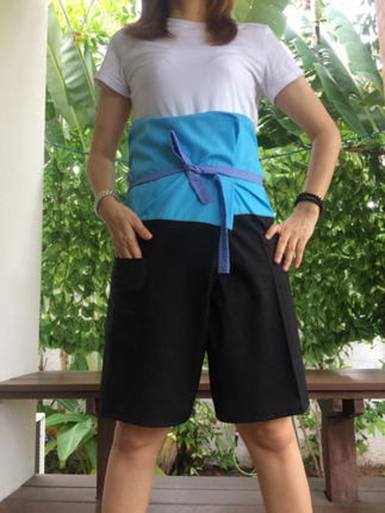 No.15 free size Discount 20/%--Short Patchwork pants see detail . Thai fisherman pants with 1 pocket
