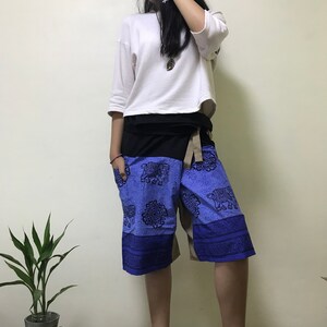 Short Soft Cotton pants, Thai fisherman pants with 1 pocket, free size (see detail).A38