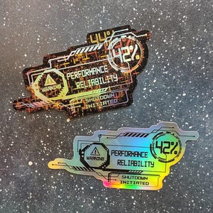 Murderbot Diaries || Performance Reliability || Holo vinyl sticker