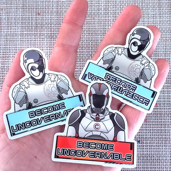 Diarios de Murderbot // SecUnit: Conviértete en ingobernable // ¡HOLO disponible! // pegatinas de vinilo