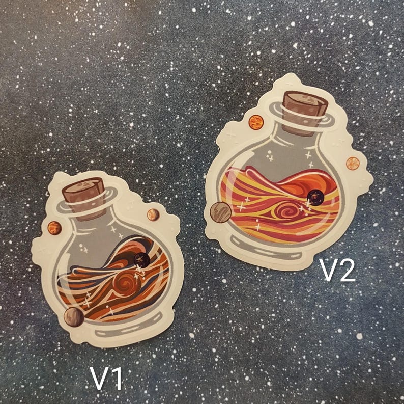 Space || Planets in Jars || semi transparent vinyl stickers || Mercury, Venus, Earth, Mars, Jupiter, Saturn, Uranus, Neptune, Pluto image 9