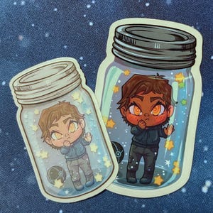 Murderbot Diaries || SecUnit in a Jar || transparent vinyl sticker