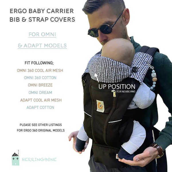 Ergo OMNI and ADAPT Drool pads & teething bib Baby Carrier Covers Up Down Bib Position Monochrome Floral Sunset Animals New baby Suck Chew