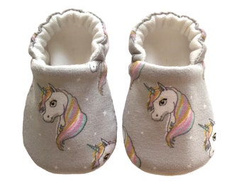 Unicorn Hearts Soft Sole Baby Shoes