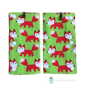 almohadillas de babeo, fundas de correa para porta bebé ERGO, dentición, porta juguetes, osos, bosques, zorros, flores, hongos, estrellas