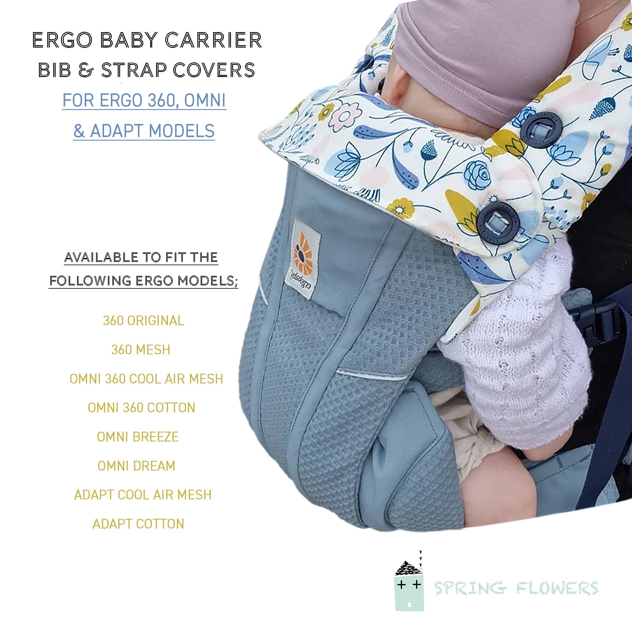 Ergobaby Adapt Carrier  Instructions Front Inward with H straps 