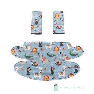 Ergo 360 Almohadillas para babear y babero para dentición Adapt Omni Tropical Animals en gris Portabebés Portabebés Portabebés Almohadillas