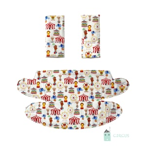 Ergo 360 Almohadillas para babas y babero para la dentición Ergo Adapt Circus Animals Piñas Portabebés Eslinga para bebé Almohadillas para