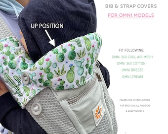 REVERSIBLE Ergo OMNI Drool Pads Teething Bib Baby Carrier Covers