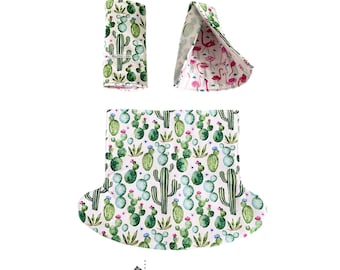 REVERSIBLE Ergo ADAPT Drool pads & bavoir de dentition Porte-bébé Couvre Up Down Bavoir Position Fleurs Floral Cactus Animaux Nouveau bébé