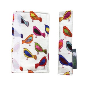 Vögel saugen Pads Angel Kinderwagenriemen Bugaboo cameleon Gestreifte Sabberpads Woodland Stokke Riemenüberzüge Säuglingsautositzgurte