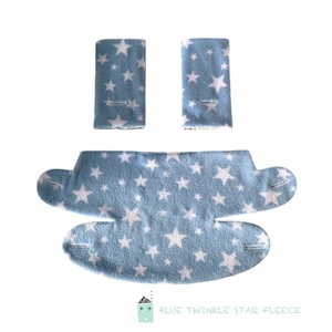 Ergo 360 Almohadillas para babeo y babero para la dentición Ergo Adapt Soft Fleece Estrellas Nubes Animales Portabebés Sling Almohadillas