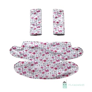 Ergo 360 Almohadillas para babas y babero para la dentición Ergo Adapt Pink Flamingos Portabebés Eslinga para bebé Almohadillas para chupar