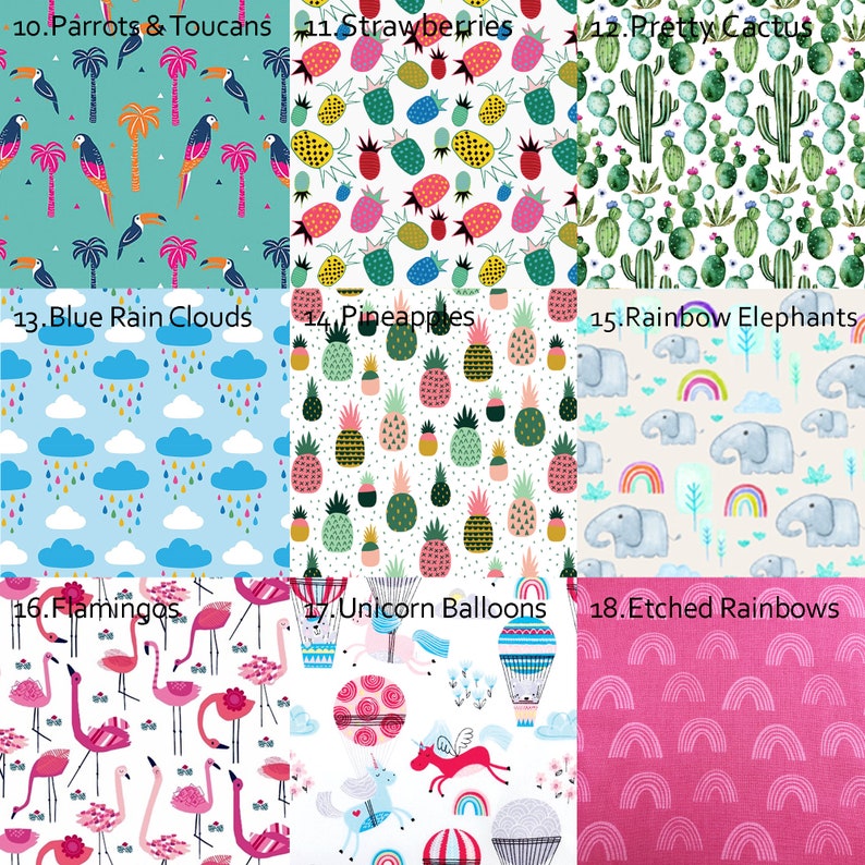 Longer length Cotton Highchair Padded Strap Covers in selection of bright and colourful fabrics - Clouds & Stars - 23cm Long image 4