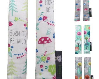 bear suck pads, pram suck pads, pram straps, woodland animals, straps, bugaboo cameleon, stokke strap covers, icandy peach, drool pads, frog