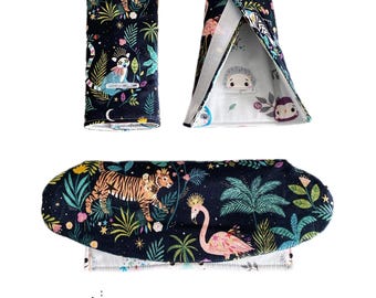 REVERSIBLE Ergo ADAPT Drool pads & teething bib Baby Carrier Covers Up Down Bib Position Flowers Floral Cactus Animals New baby Suck Chew