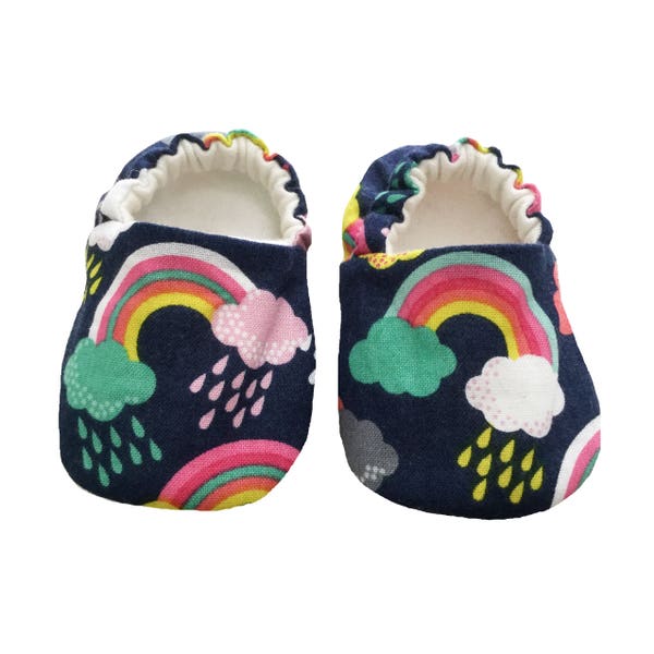 Rainbow Baby pram shoes Soft sole shoes Crib shoes First walkers Baby shoes Baby slippers Slip-on shoes New baby Girls gift idea 0-5 Years